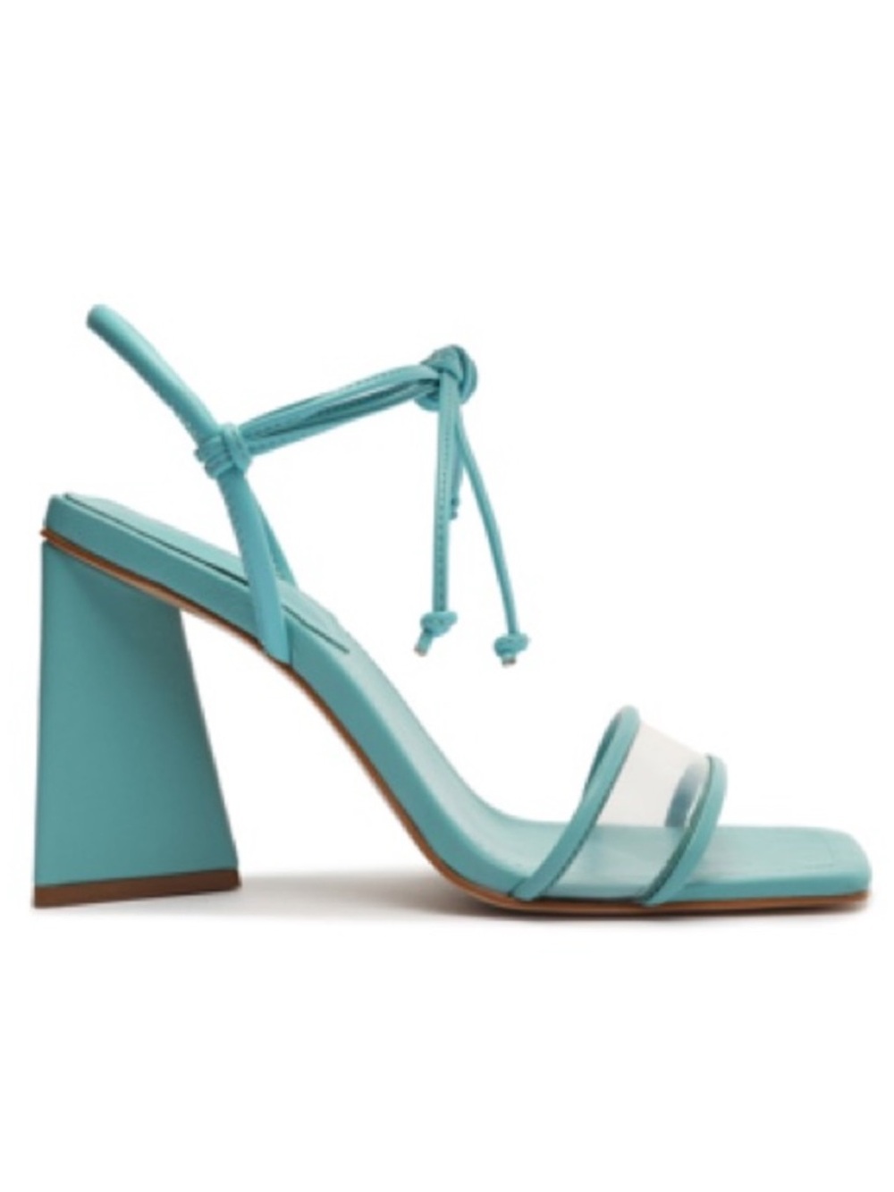 SCHUTZ Gianna Nappa blue heel sandals